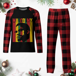 Malcolm X Plaid Pajama Set Pan African Flag Black History TS14 Buffalo Plaid Print Your Wear
