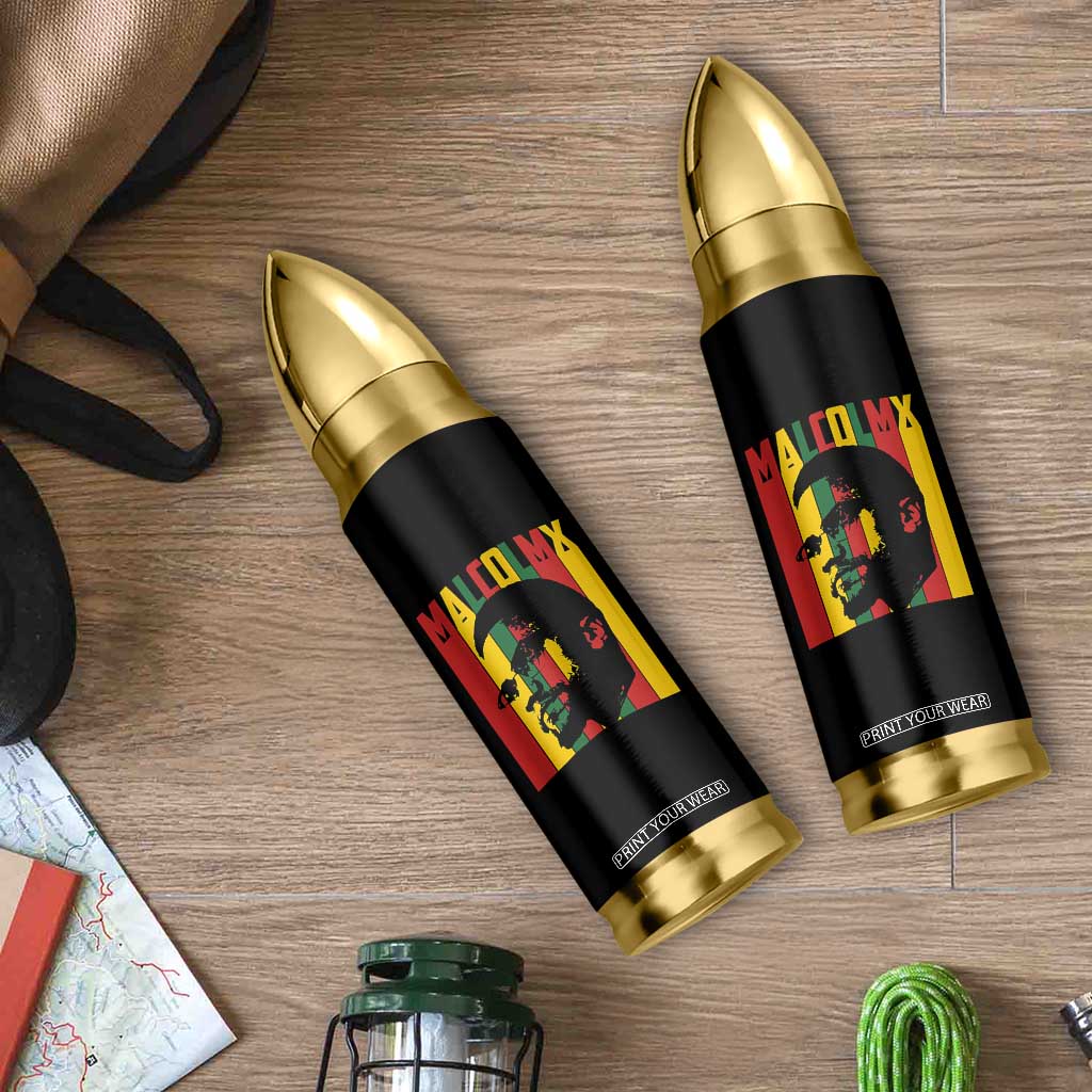 Malcolm X Bullet Tumbler Pan African Flag Black History TS14 Print Your Wear
