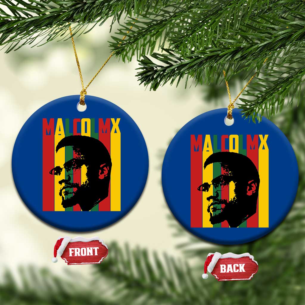 Malcolm X Ceramic Ornament Pan African Flag Black History TS14 1pc Blue Print Your Wear