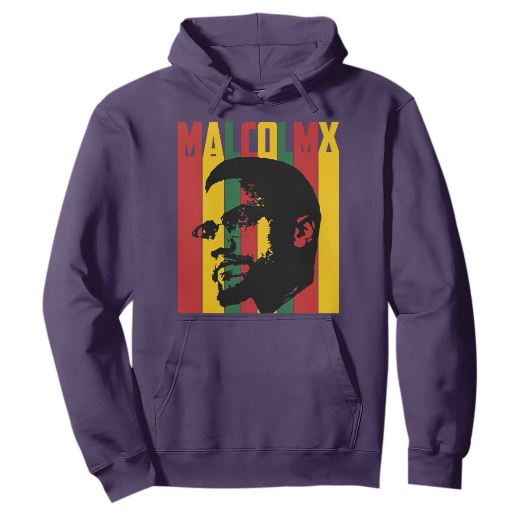 Malcolm X Hoodie Pan African Flag Black History TS14 Purple Print Your Wear