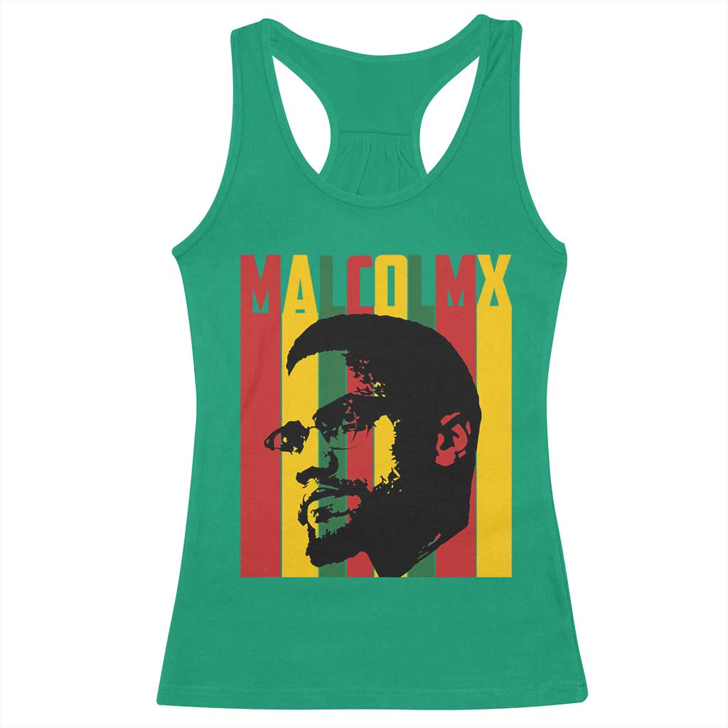 Malcolm X Racerback Tank Top Pan African Flag Black History TS14 Irish Green Print Your Wear