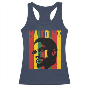 Malcolm X Racerback Tank Top Pan African Flag Black History TS14 Navy Print Your Wear