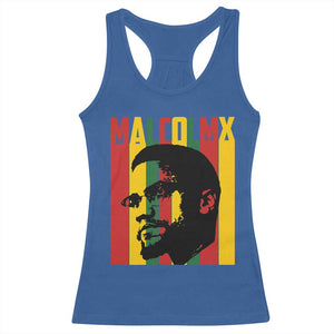 Malcolm X Racerback Tank Top Pan African Flag Black History TS14 Royal Blue Print Your Wear