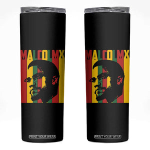 Malcolm X Skinny Tumbler Pan African Flag Black History TS14 Black Print Your Wear