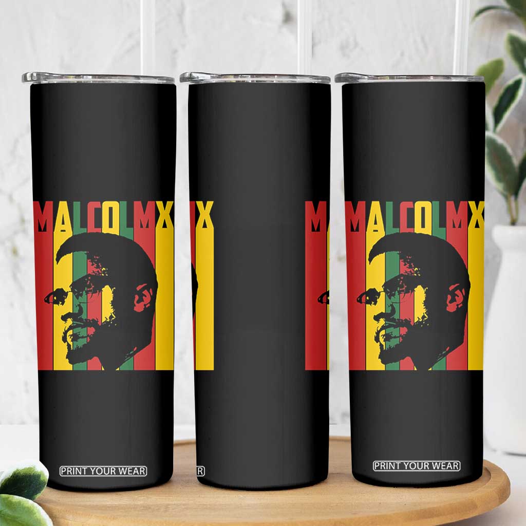 Malcolm X Skinny Tumbler Pan African Flag Black History TS14 Print Your Wear