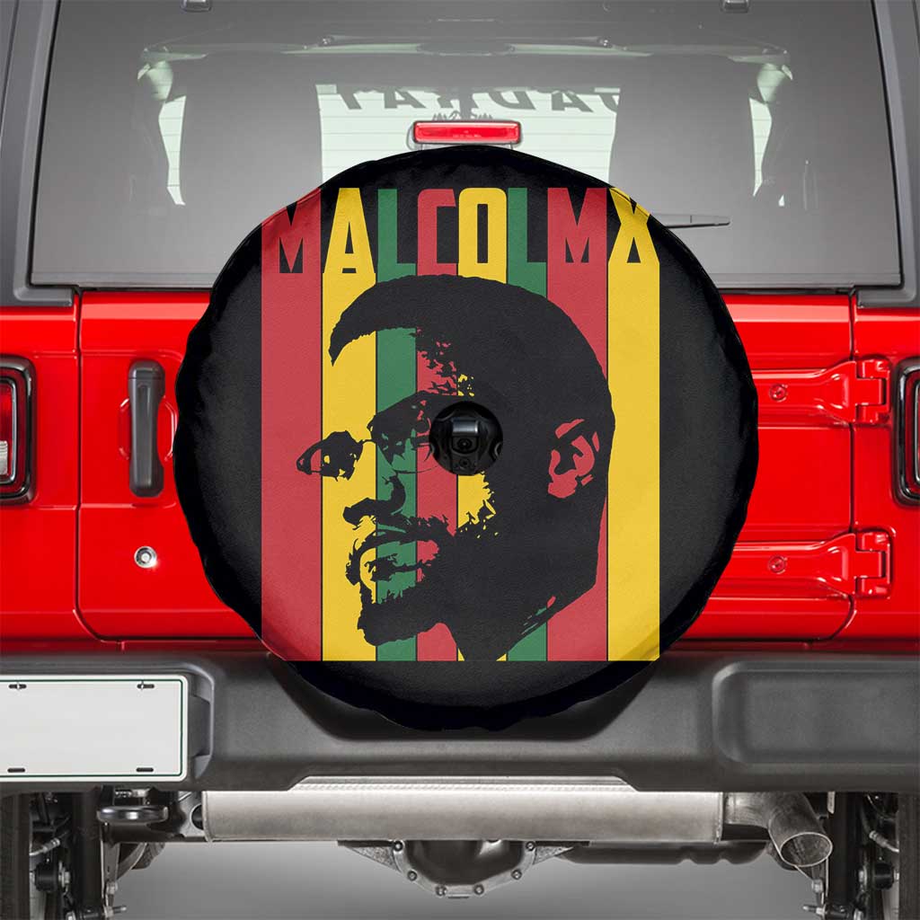 Malcolm X Spare Tire Cover Pan African Flag Black History TS14 Black Print Your Wear