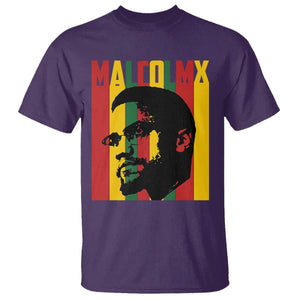Malcolm X T Shirt Pan African Flag Black History TS14 Purple Print Your Wear