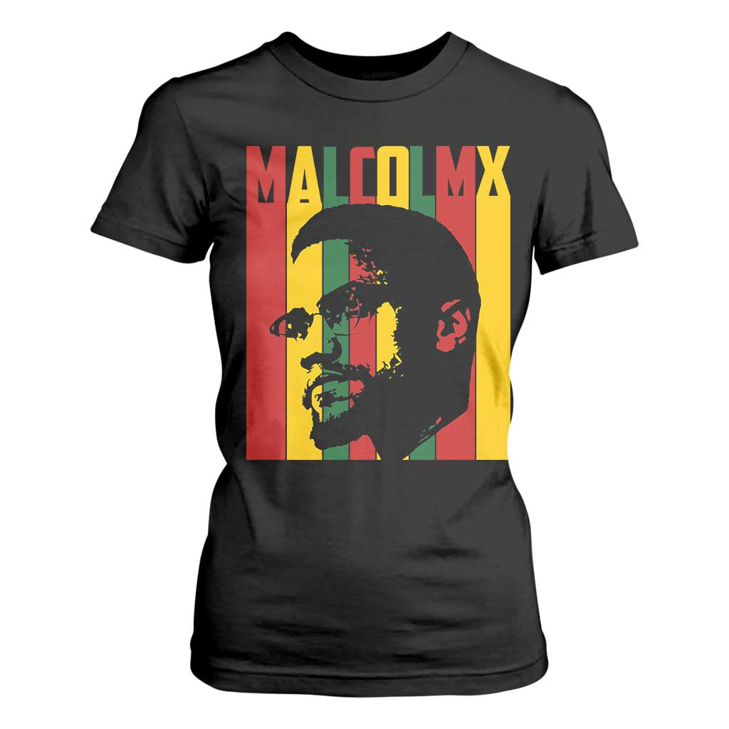 Malcolm X T Shirt For Women Pan African Flag Black History TS14 Black Print Your Wear