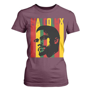 Malcolm X T Shirt For Women Pan African Flag Black History TS14 Maroon Print Your Wear