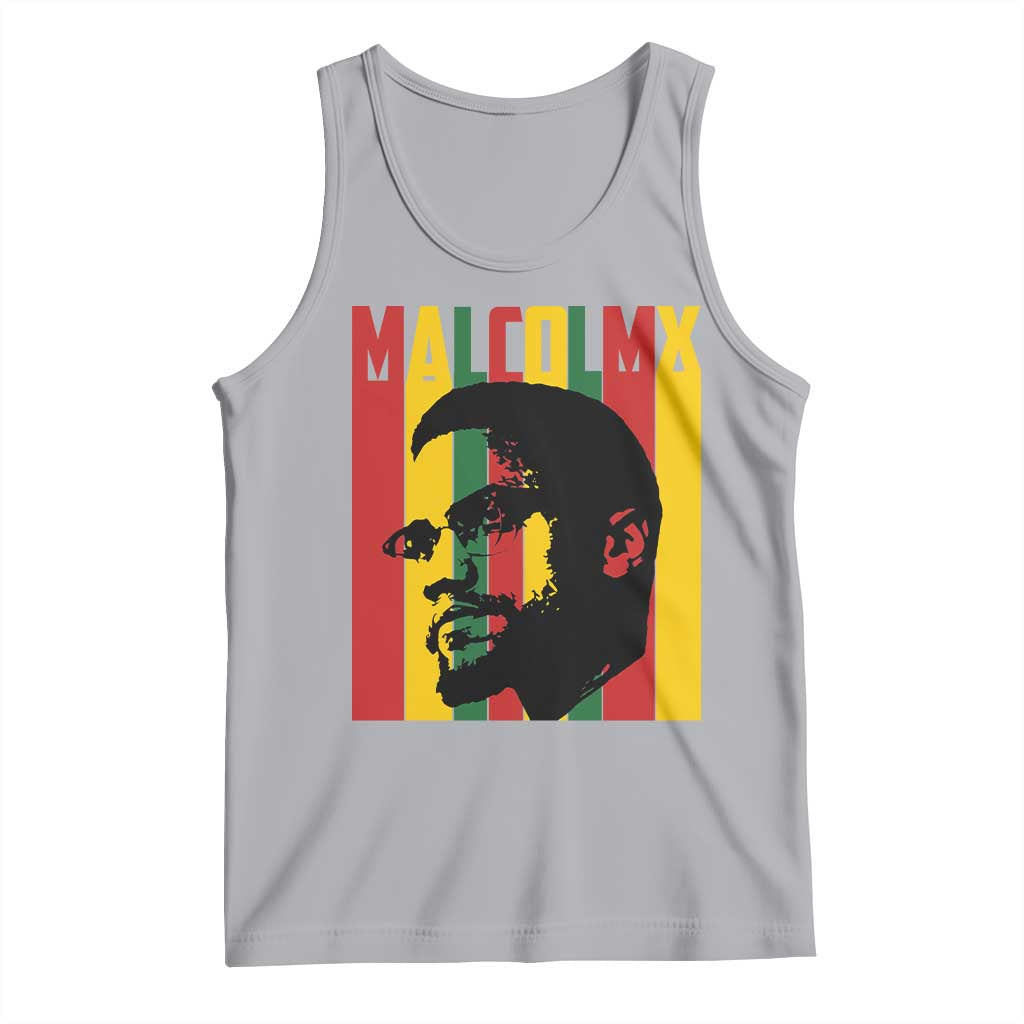Malcolm X Tank Top Pan African Flag Black History TS14 Athletic Heather Print Your Wear