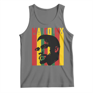 Malcolm X Tank Top Pan African Flag Black History TS14 Black Heather Print Your Wear