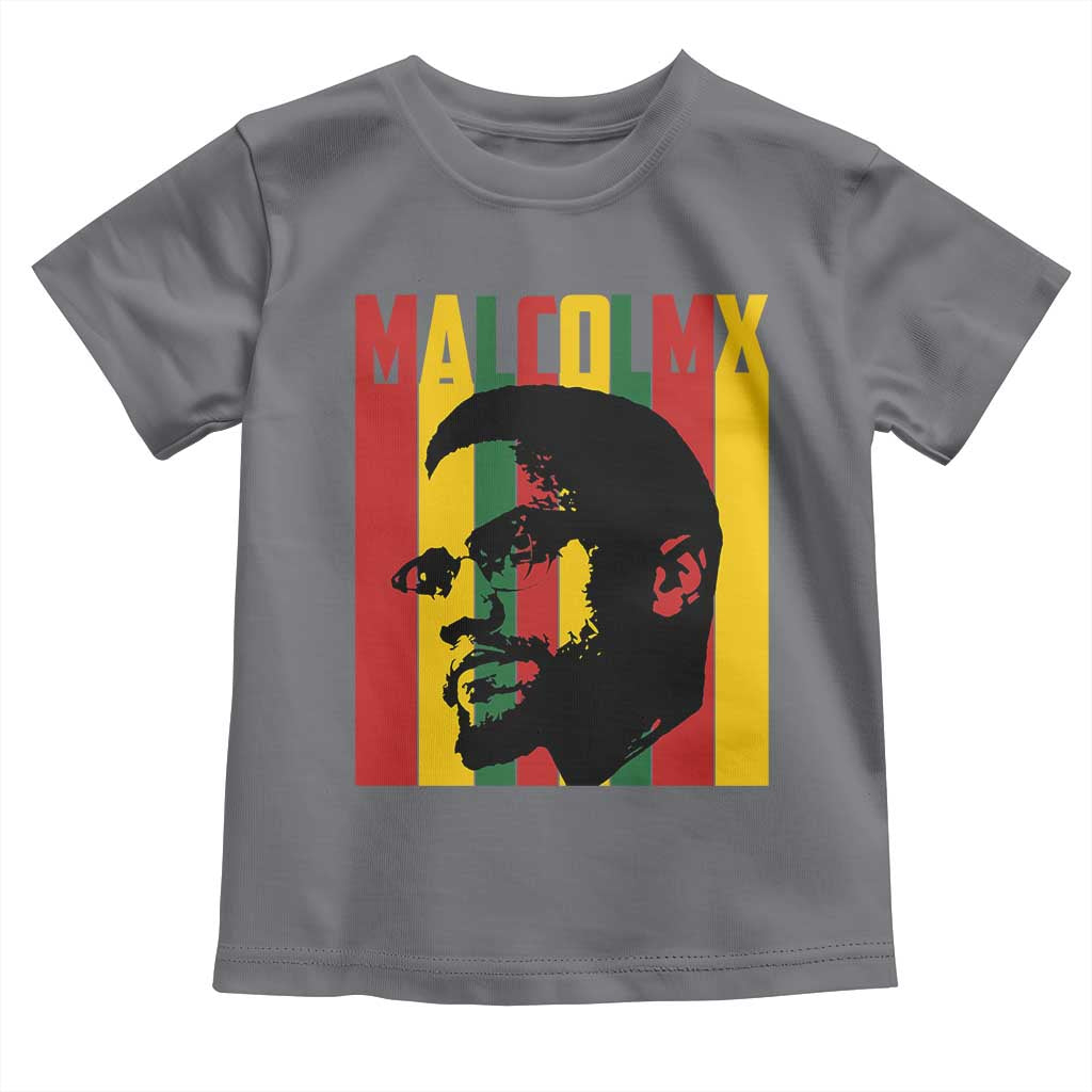 Malcolm X Toddler T Shirt Pan African Flag Black History TS14 Charcoal Print Your Wear