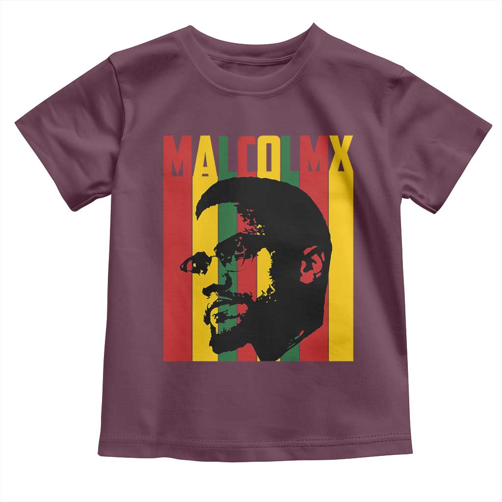 Malcolm X Toddler T Shirt Pan African Flag Black History TS14 Maroon Print Your Wear