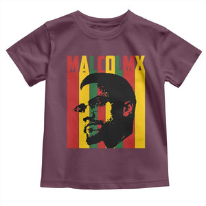 Malcolm X Toddler T Shirt Pan African Flag Black History TS14 Maroon Print Your Wear