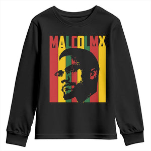 Malcolm X Youth Sweatshirt Pan African Flag Black History TS14 Black Print Your Wear