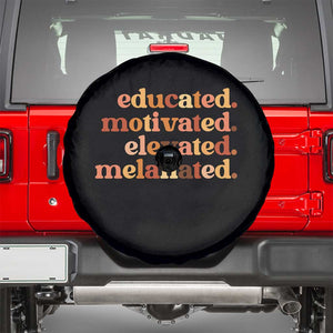 Black Pride Melanin Spare Tire Cover Educated Motivated Elevated Melanated TS14 Black Print Your Wear