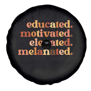 Black Pride Melanin Spare Tire Cover Educated Motivated Elevated Melanated TS14 Print Your Wear