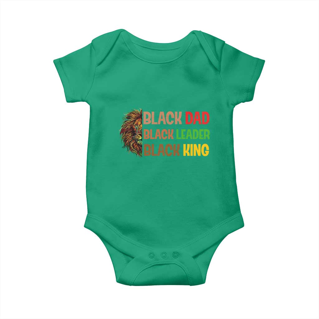 Black Affrican Melanin Baby Onesie Lion Father Day Dad Leader Black King TS14 Irish Green Print Your Wear