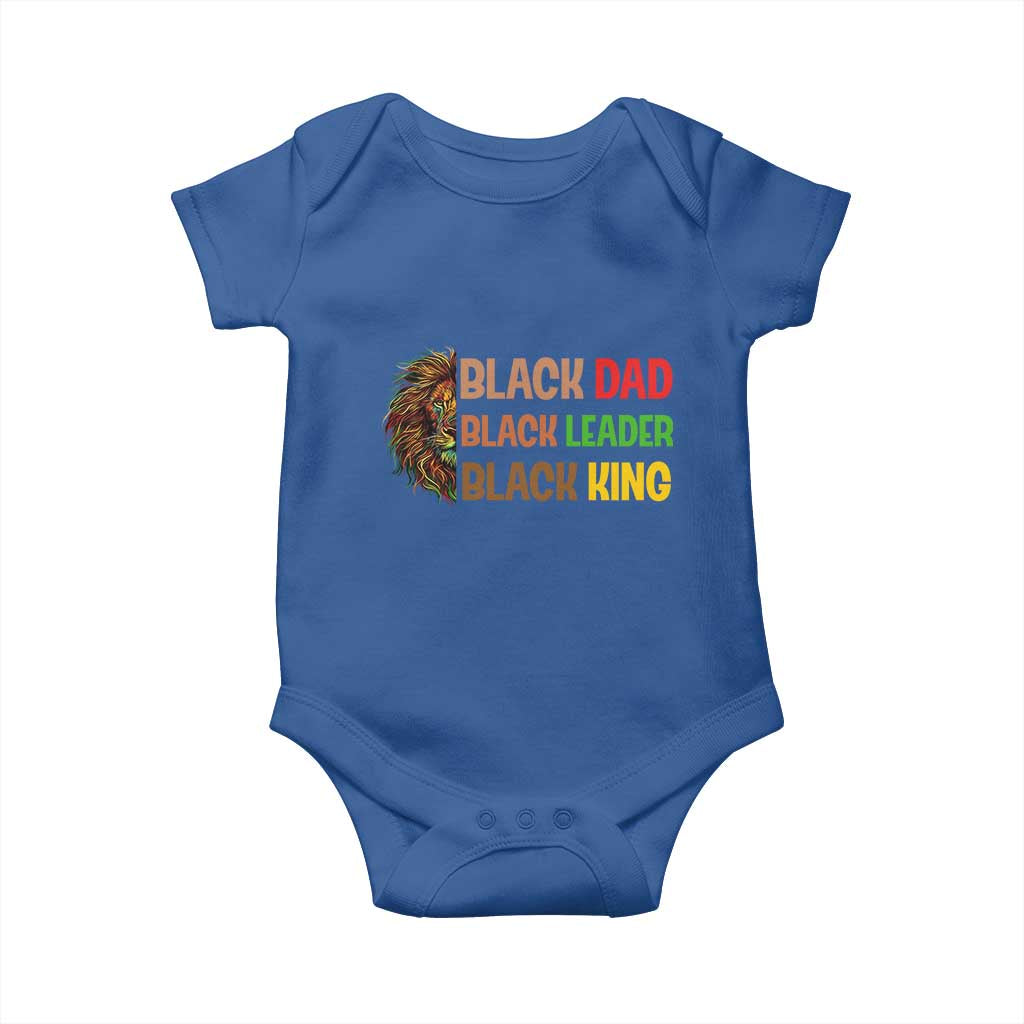 Black Affrican Melanin Baby Onesie Lion Father Day Dad Leader Black King TS14 Royal Blue Print Your Wear