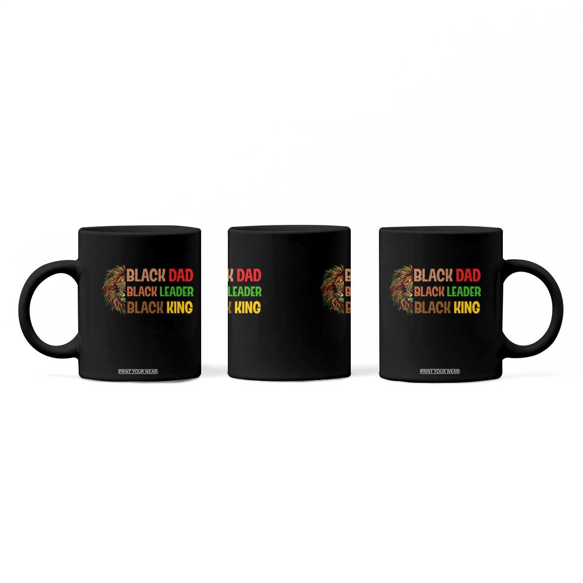 Black Affrican Melanin Coffee Mug Lion Father Day Dad Leader Black King TS14 Print Your Wear
