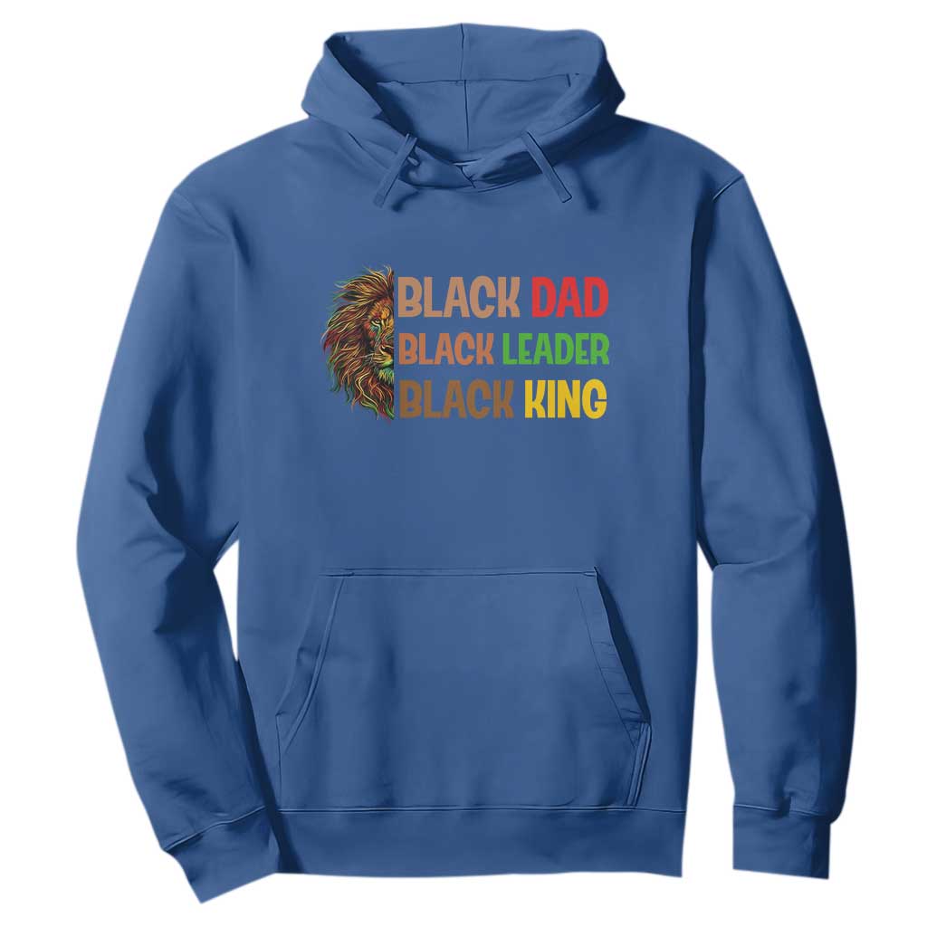 Black Affrican Melanin Hoodie Lion Father Day Dad Leader Black King TS14 Royal Blue Print Your Wear