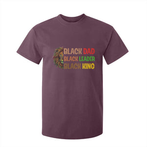 Black Affrican Melanin T Shirt For Kid Lion Father Day Dad Leader Black King TS14 Maroon Print Your Wear