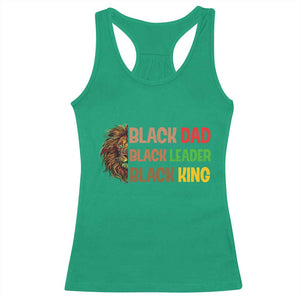 Black Affrican Melanin Racerback Tank Top Lion Father Day Dad Leader Black King TS14 Irish Green Print Your Wear