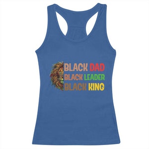 Black Affrican Melanin Racerback Tank Top Lion Father Day Dad Leader Black King TS14 Royal Blue Print Your Wear