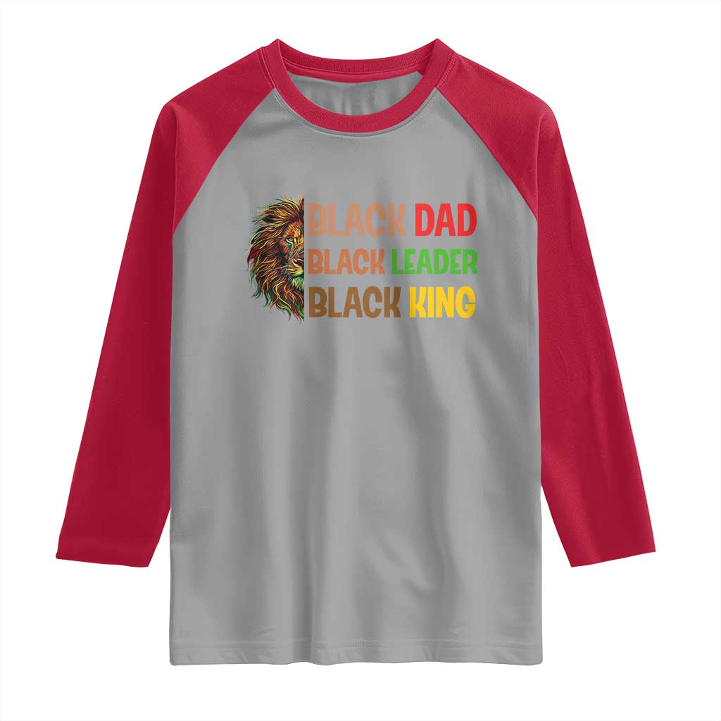 Black Affrican Melanin Raglan Shirt Lion Father Day Dad Leader Black King TS14 Sport Gray Red Print Your Wear