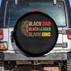 Black Affrican Melanin Spare Tire Cover Lion Father Day Dad Leader Black King TS14 No hole Black Print Your Wear