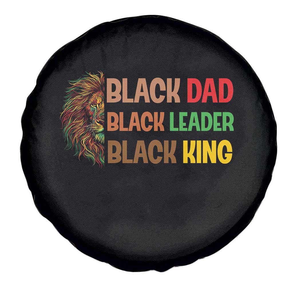 Black Affrican Melanin Spare Tire Cover Lion Father Day Dad Leader Black King TS14 Print Your Wear