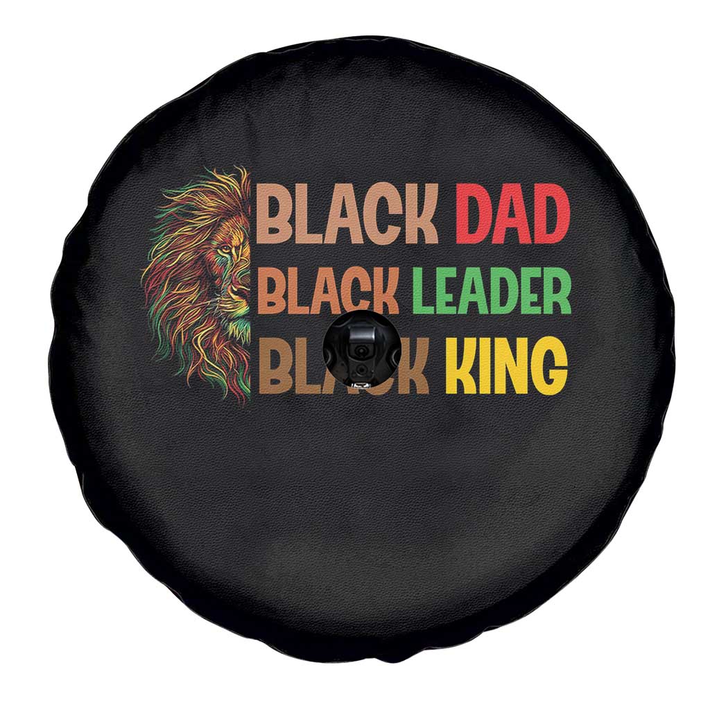 Black Affrican Melanin Spare Tire Cover Lion Father Day Dad Leader Black King TS14 Print Your Wear