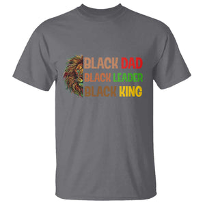 Black Affrican Melanin T Shirt Lion Father Day Dad Leader Black King TS14 Charcoal Print Your Wear