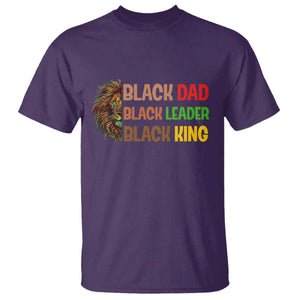 Black Affrican Melanin T Shirt Lion Father Day Dad Leader Black King TS14 Purple Print Your Wear