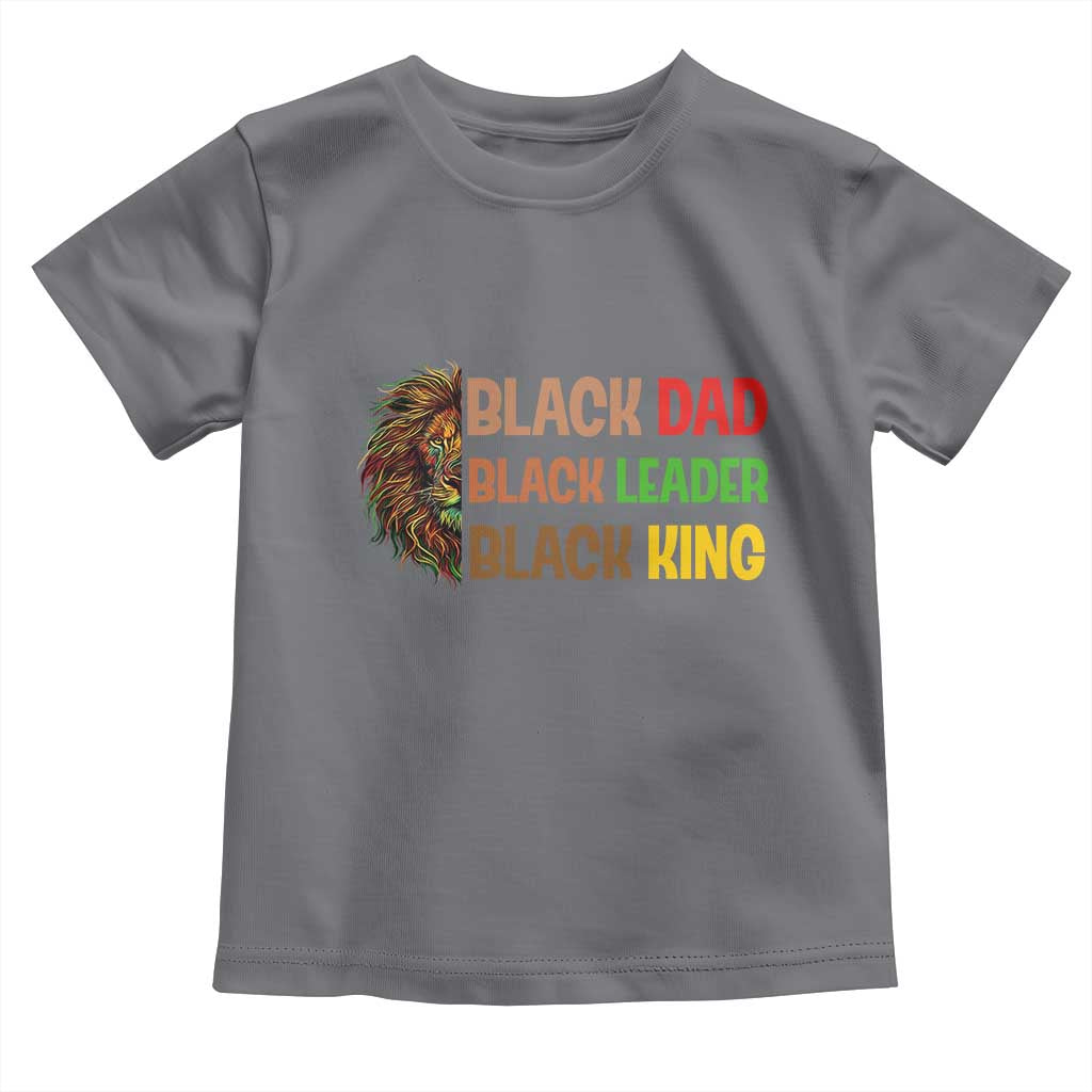 Black Affrican Melanin Toddler T Shirt Lion Father Day Dad Leader Black King TS14 Charcoal Print Your Wear