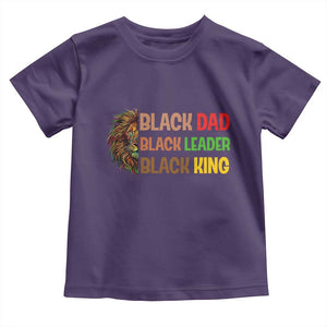 Black Affrican Melanin Toddler T Shirt Lion Father Day Dad Leader Black King TS14 Purple Print Your Wear