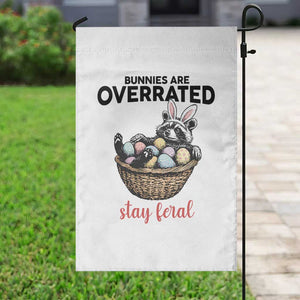 Funny Easter Raccoon Bunny Garden Flag Bunnies Are Overrated Stay Feral TS14 Print Your Wear