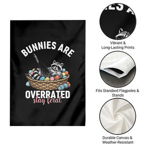 Funny Easter Raccoon Meme Garden Flag Bunnies Are Overrated Stay Feral TS14 Print Your Wear