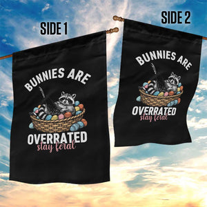 Funny Easter Raccoon Meme Garden Flag Bunnies Are Overrated Stay Feral TS14 Print Your Wear