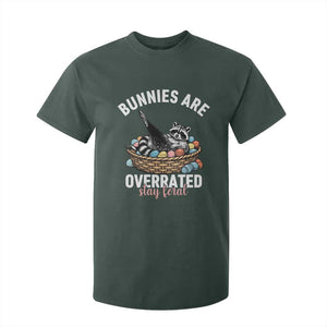 Funny Easter Raccoon Meme T Shirt For Kid Bunnies Are Overrated Stay Feral TS14 Dark Forest Green Print Your Wear