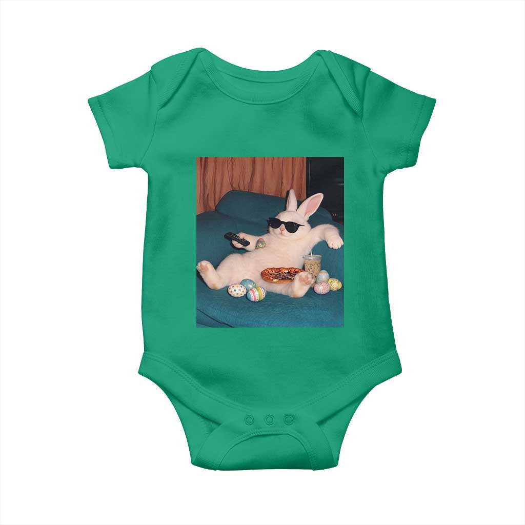 Easter Bunny Iced Coffee Baby Onesie Funny Animal Meme TS14 Irish Green Print Your Wear