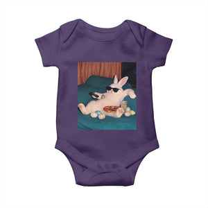 Easter Bunny Iced Coffee Baby Onesie Funny Animal Meme TS14 Purple Print Your Wear