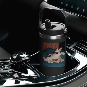 Easter Bunny Iced Coffee Flip Straw Tumbler Funny Animal Meme TS14 Print Your Wear