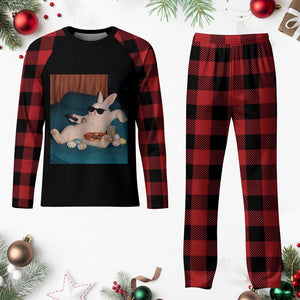 Easter Bunny Iced Coffee Plaid Pajama Set Funny Animal Meme TS14 Buffalo Plaid Print Your Wear