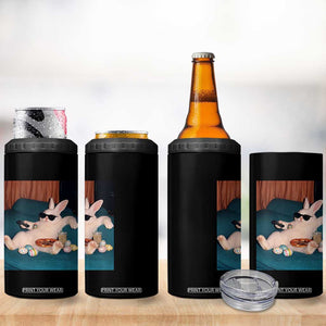 Easter Bunny Iced Coffee 4 in 1 Can Cooler Tumbler Funny Animal Meme TS14 Print Your Wear
