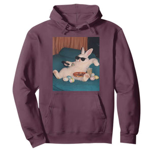 Easter Bunny Iced Coffee Hoodie Funny Animal Meme TS14 Maroon Print Your Wear