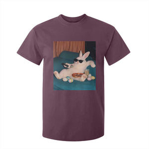 Easter Bunny Iced Coffee T Shirt For Kid Funny Animal Meme TS14 Maroon Print Your Wear