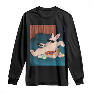 Easter Bunny Iced Coffee Long Sleeve Shirt Funny Animal Meme TS14 Black Print Your Wear