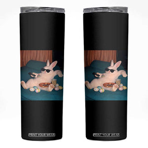 Easter Bunny Iced Coffee Skinny Tumbler Funny Animal Meme TS14 Black Print Your Wear
