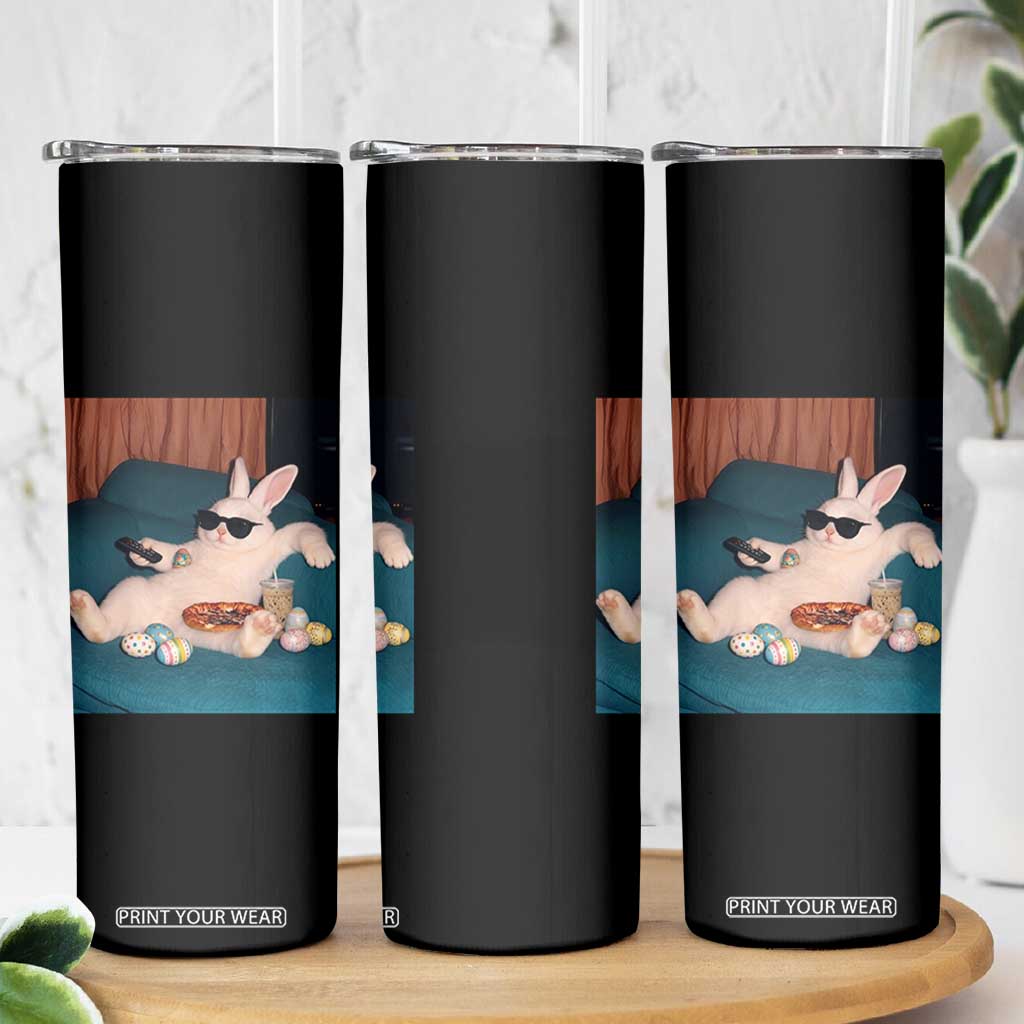 Easter Bunny Iced Coffee Skinny Tumbler Funny Animal Meme TS14 Print Your Wear